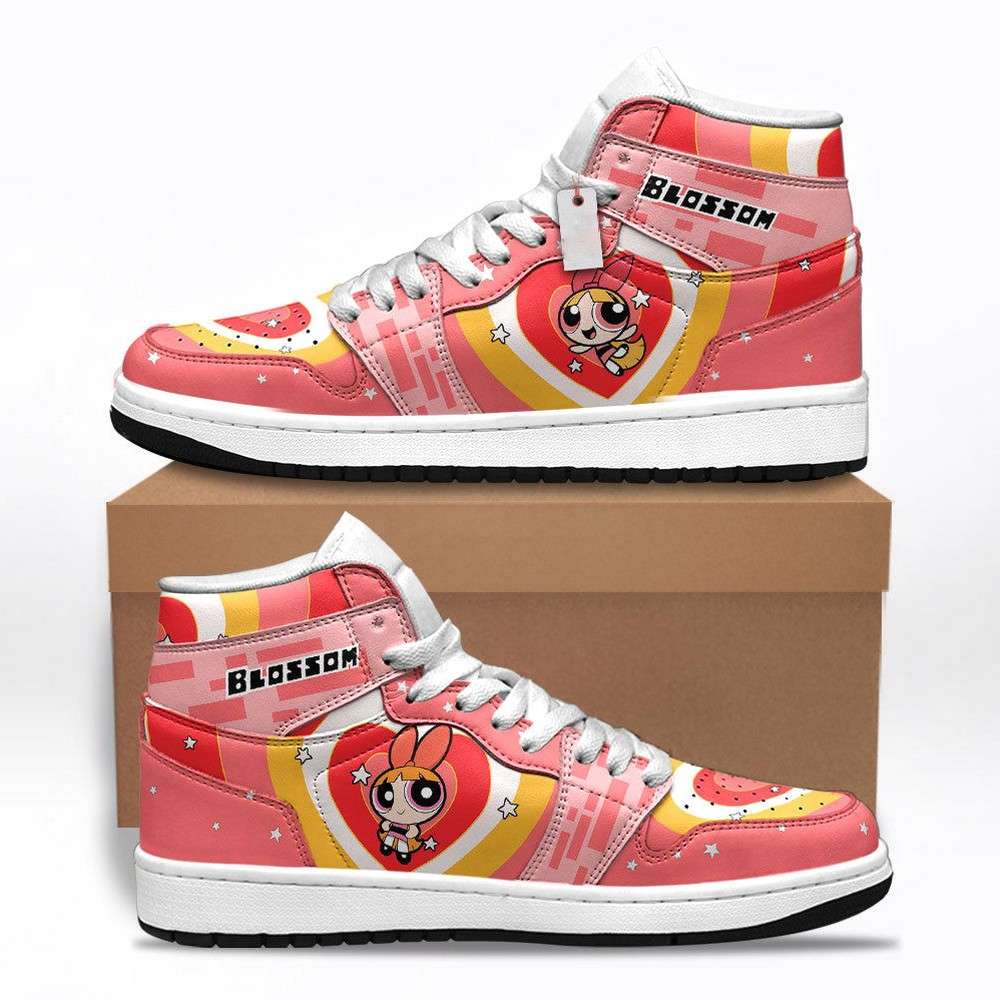 Blossom The Powerpuff Girls AJ1 High Top Shoes