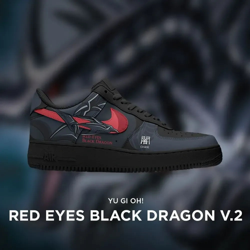 Red Eyes Black Dragon V.2 Yu-Gi-Oh Edition Low Top Shoes