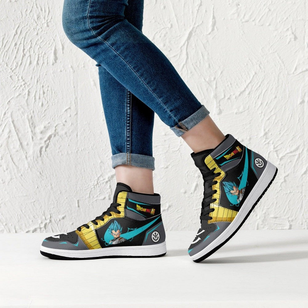 Vegeta Super Saiyan Blue Dragon Ball Z JD1 High Top Shoes